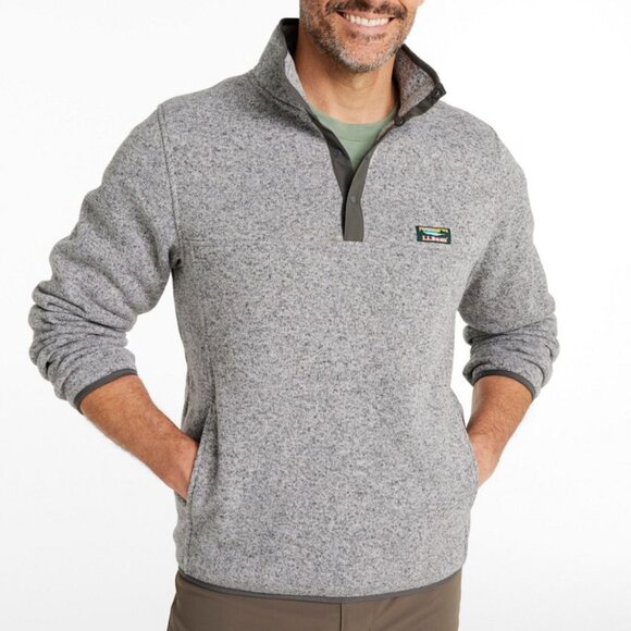 L.L. Bean Other - LL Bean 1/4 Snap Sweater Fleece Pullover Men's XXL Tall 2XLT Heather Gray Preppy